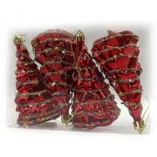 Елочные украшения "Елки" 4шт PVC 1шт/этик