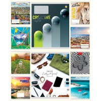 Зошити учнівські 96 аркушів клітинка Тверда ТЕ41704 Мікс 3, 10 шт. в упаковці