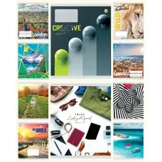 Зошити учнівські 96 аркушів клітинка Тверда ТЕ41704 Мікс 3, 10 шт. в упаковці