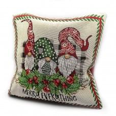 Наволочка новогодн. хлопок "Гномы" 45*45см 1шт/этик