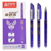 Ручка гелева пиши-стирай, голковий наконечник, 0.38 мм, темно-фіолетова, тимчасово зникаюча, 12 шт., 3176-DPUR