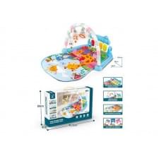 Килимок піаніно, мелодії, підсвічування, 4 брязкальця, дзеркальце, в кор. 46*9*30 см/24/