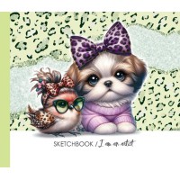 Скетчбук 7БЦ 165x128 мм, 24 аркуші, офсетний папір 100 г/м², чисті аркуші, матова ламінація, дизайн 24359