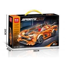 Конструктор “Автомобіль”, 284 деталі, гумові шини, рухомі елементи, в кор. 36*25*8см /36/