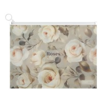 Папка-конверт на zip-блискавці, Arabeski, А4, непрозорий матовий пластик, світло-сірий, 2 шт.