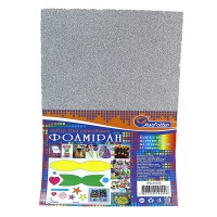 Фоаміран EVA 1,7 мм срібло глітер А4 10 листів 17GLA4-016