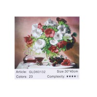 Алмазна мозаїка за номерами Польовий букет 60132, 30x40 см