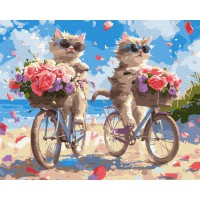 Набір для розпису по номерах Літній велопробіг, 40x50 см, КНО6634