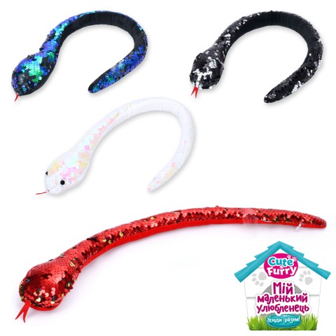 М’яка іграшка Змія, паєтки (В асортименті)