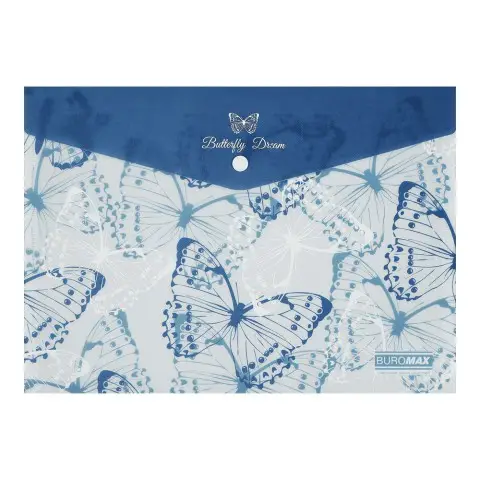 Папка-конверт на кнопці ARABESKI А4 матова напівпрозора синя (набір 2 шт) BM.3943-02