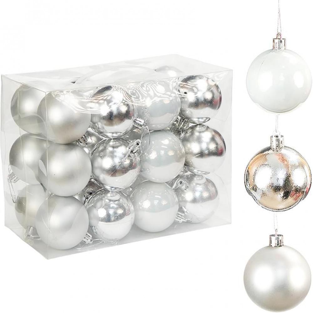Набір кульок 24шт D6см "Срібло" ZWH1185