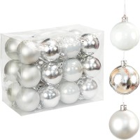 Набір кульок 24 шт D6 см Срібло ZWH1185 (123530)