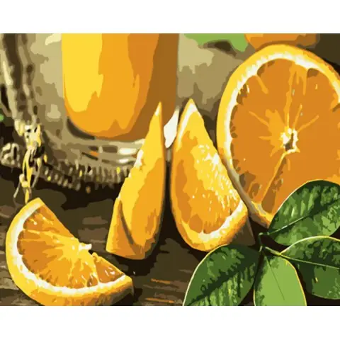 Набір для розпису по номерах Соковитий апельсин, Strateg, 30x40 см, LY54