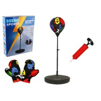 Боксерський набір, груша 24 см, металева стійка 121 см, 2 рукавички 22 см, насос