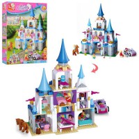 Конструктор SLUBAN Розовая мечта замок принцеси фігурки 815 деталей M38-B0610