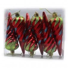 Елочные украшения "Украшение" 6шт PVC 1шт/этик