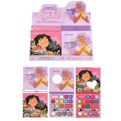 Косметика Тіні, палетка, 17 кольорів, дзеркало, пензлик (В асортименті)