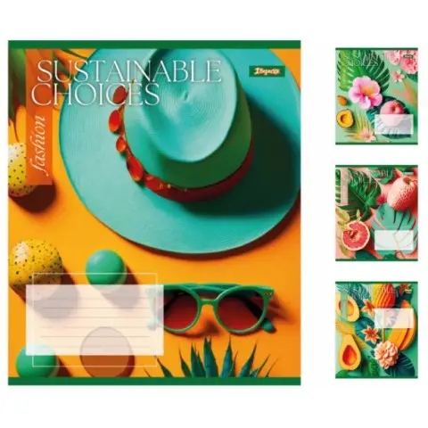 Тетради ученические 96 листов линия 1В Sustainable choices, 5 шт. в упаковке