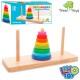Дерев'яна іграшка Limo Toy "Пірамідка" 8 кілець, підставка MD1870