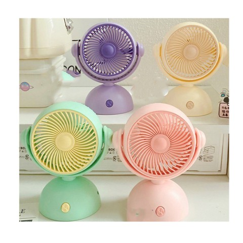 Вентилятор настільний, 13 см, акумулятор, USB-зарядка, 10.5x16.5x6 см (В асортименті)