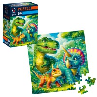 Пазли De.tail Доісторичні друзі, 64 деталі, DT1234-08