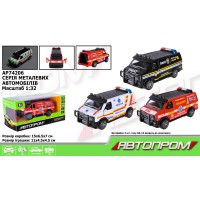 Машина металева АВТОПРОМ музика підсвічування відкриваються двері (в асортименті) AP74206