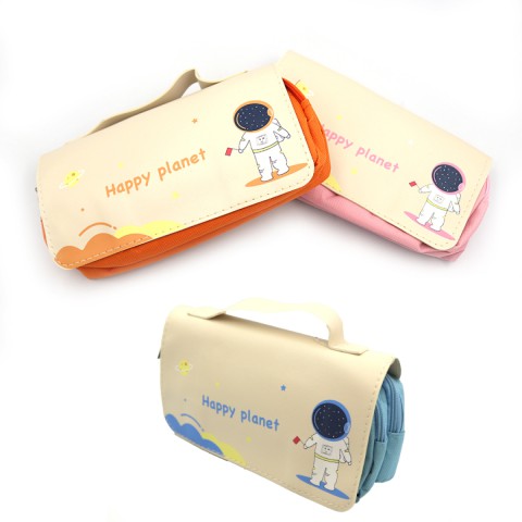Пенал Happy Planet, 20.5x5.5x7 см, з ручкою, 0204P (В асортименті)