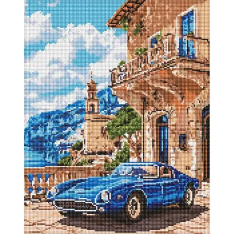 Набір з алмазною мозаїкою на підрамнику Італійська розкіш Ideyka AMO8181, 40x50 см