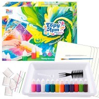 Набір для творчості Ебру 12 пігментів порошок каррагінану 10 аркушів інструменти 87752