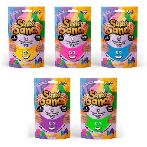 Креативна творчість Stretch Sand, пакет, 600 г (українською), Danko Toys