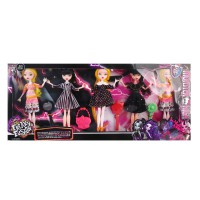 Набір ляльок Венздей шарнірних 5 ляльок 27 см аксесуари LK1449