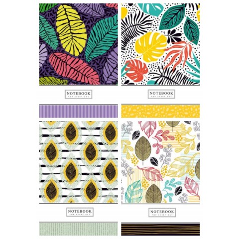 Блокнот, 70 г, інтегральний, 125x200 мм, 80 аркушів, лінія, пантон, мікроембоссінг, матова ламінація