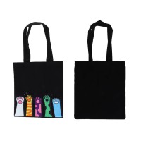 Еко-сумка з ручками чорна з малюнком 3537-4 35×37 см