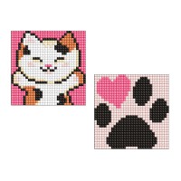 Набір з алмазною мозаїкою на магнітній основі для дітей Пухнасті обійми, 9x9 см, AMS1048