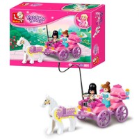 Конструктор дитячий SLUBAN Карета принцеси, M38-B0239, 99 деталей, фігурки персонажів