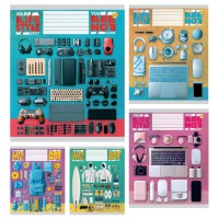 Зошити учнівські 60 аркушів клітинка Тверда Стиль, 10 шт. в упаковці