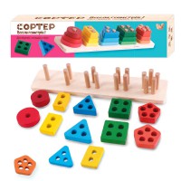 Дошка розвиваюча логічна дерев'яна WToys 10316