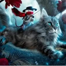 Алмазна мозаїка за номерами 40*50 "Кіт" карт уп. (полотно на рамі)