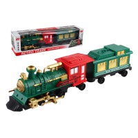 Потяг локомотив + вагон інерція рухомі елементи 43×10×10 см 804