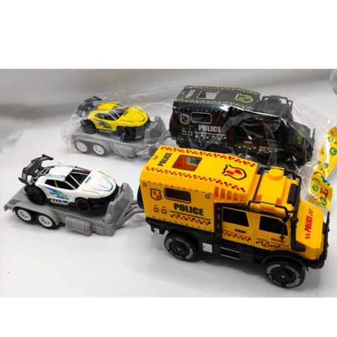 Трейлер інерційний з причепом 35 см поліція машина (в асортименті) 1892-31