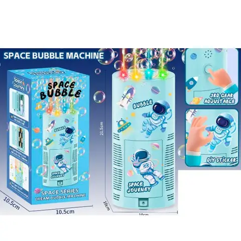 Мильна гра Космічні бульбашки, зі світловими та звуковими ефектами , з запасною насадкою