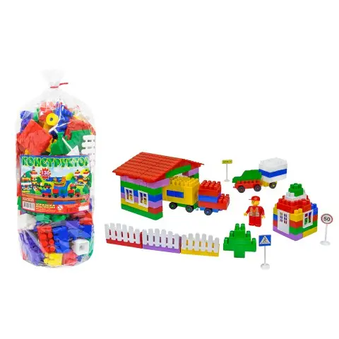 Конструктор дитячий Promtex великі деталі 130 елементів 4013