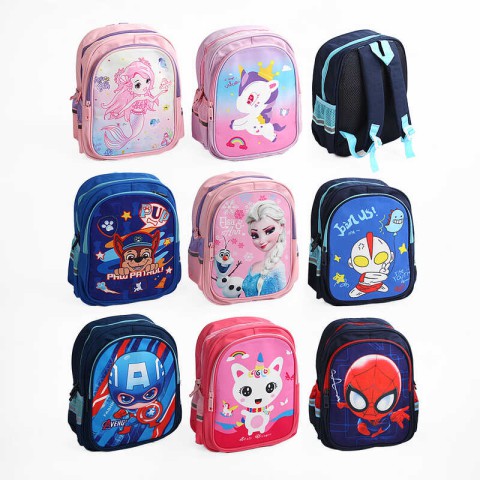 Рюкзак Герої мультфільмів, два відділення, висота 33 см, C60582 (В асортименті)