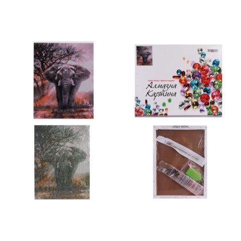 Алмазна картина Могутній слон HX205, 30x40 см
