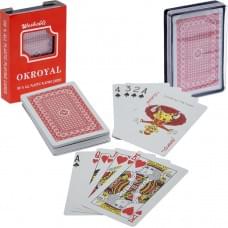 Карти гральні, пластикові "OKROYAL" 54 карти в колоді, у пластиковому футлярі/144/