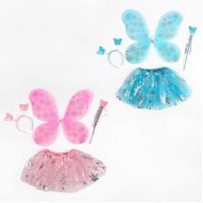 Крила 48х40см, 2 кольори, спідничка, обруч, чарівна паличка, в п/е /120/ Крила 48х40см, 2 кольори, спідничка, обруч, чарівна паличка, в п/е /120/