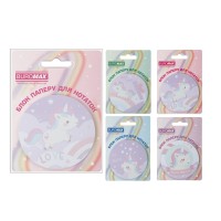 Блок для нотаток Magic Unicorn, з клейким шаром, діаметр 70 мм, 30 аркушів, 2 шт. в упаковці