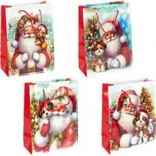 Подарунковий пакет "Новий Рік" 32х44х11см, набір з 4-х штук 153-3(123408)