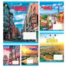 Зошити учнівські 96 аркушів клітинка Тверда Місто, 10 шт. в упаковці