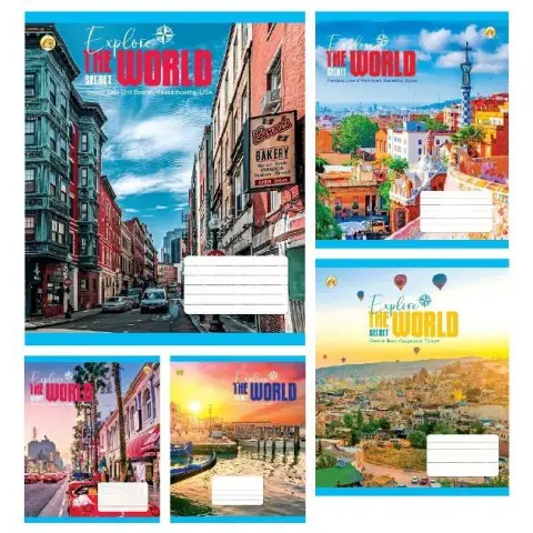 Зошити учнівські 96 аркушів клітинка Тверда Місто, 10 шт. в упаковці